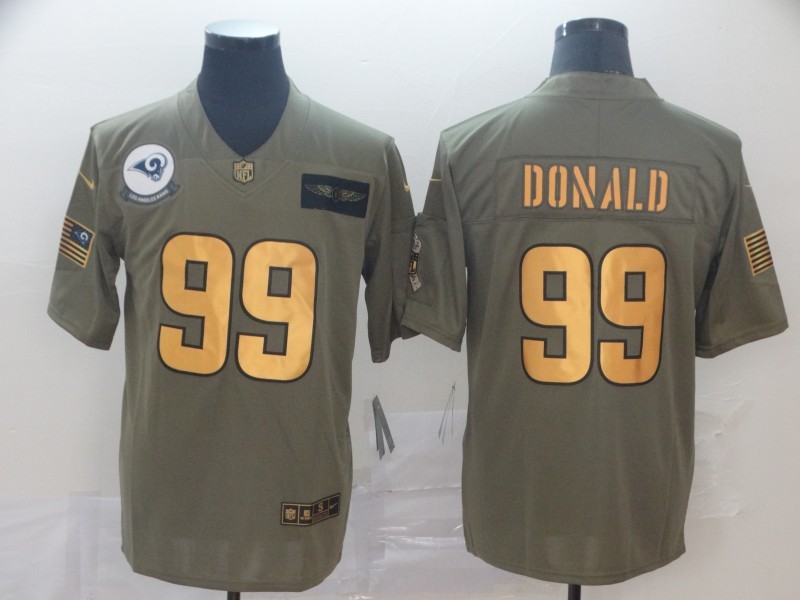 Men's Los Angeles Rams Aaron Donald #99 Brown Jersey